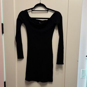 Reformation Black Long Sleeve Dress